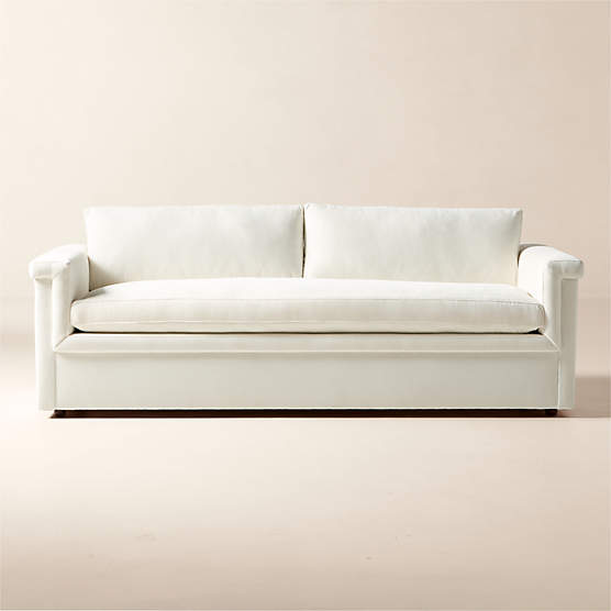 Ceva 86" Ivory Performance Velvet Sleeper Sofa
