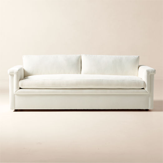 Ceva 86" Ivory Performance Velvet Sleeper Sofa