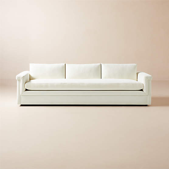 Ceva 103" Ivory Performance Velvet Sofa