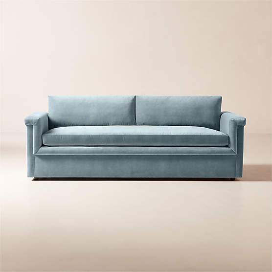 Ceva 86" Light Blue Performance Velvet Sleeper Sofa