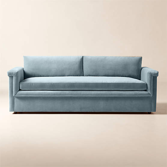 Ceva 86" Light Blue Performance Velvet Sleeper Sofa