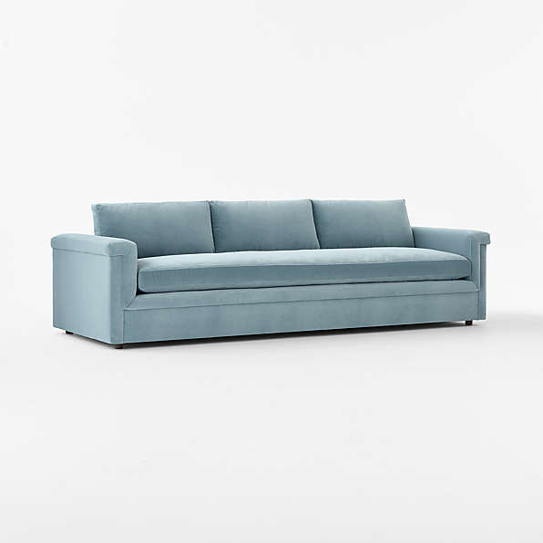 Blue velvet sleeper deals sofa