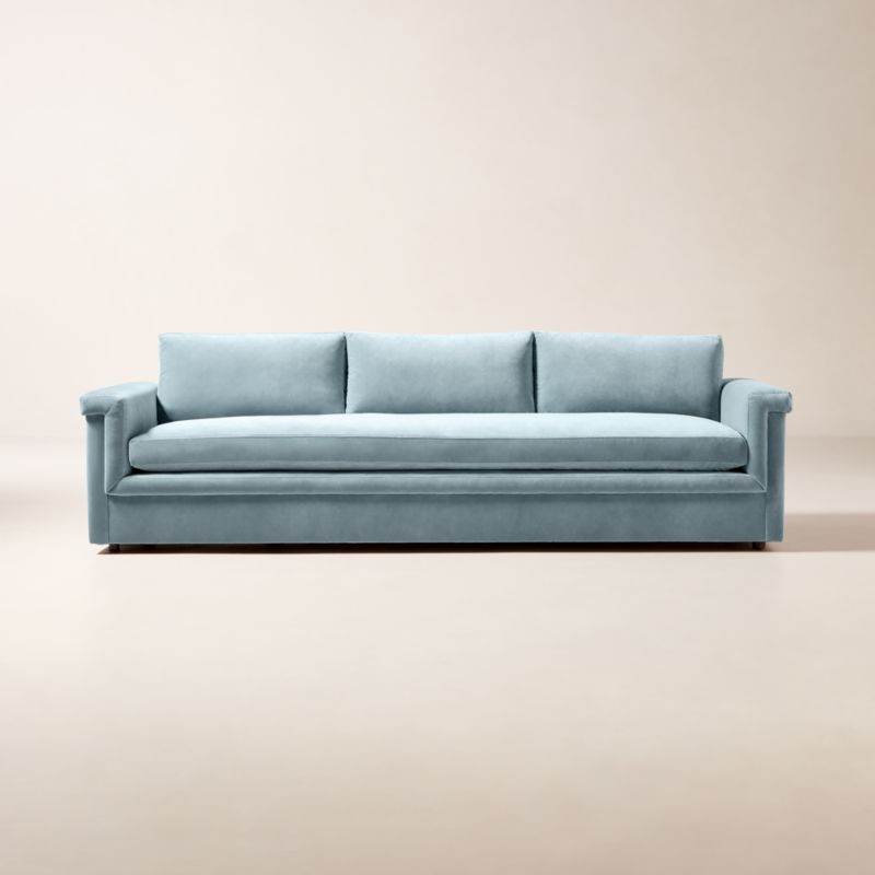 Baby blue velvet sofa online