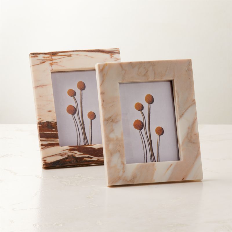 Ceyne Golden Calacatta Marble Picture Frame 5''x7'' - image 5 of 7