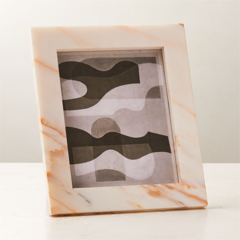 View Ceyne Golden Calacatta Marble Picture Frame 8''x10'' details