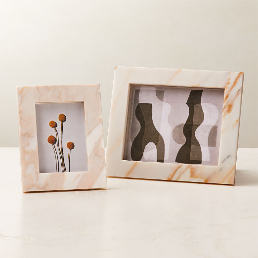 Ceyne Golden Calacatta Marble Picture Frames