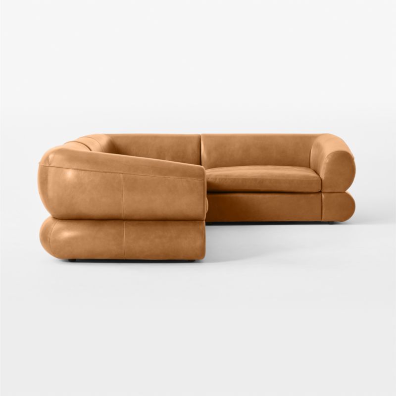 Chale 4Piece Leather Sectional Sofa Bello Grey CB2