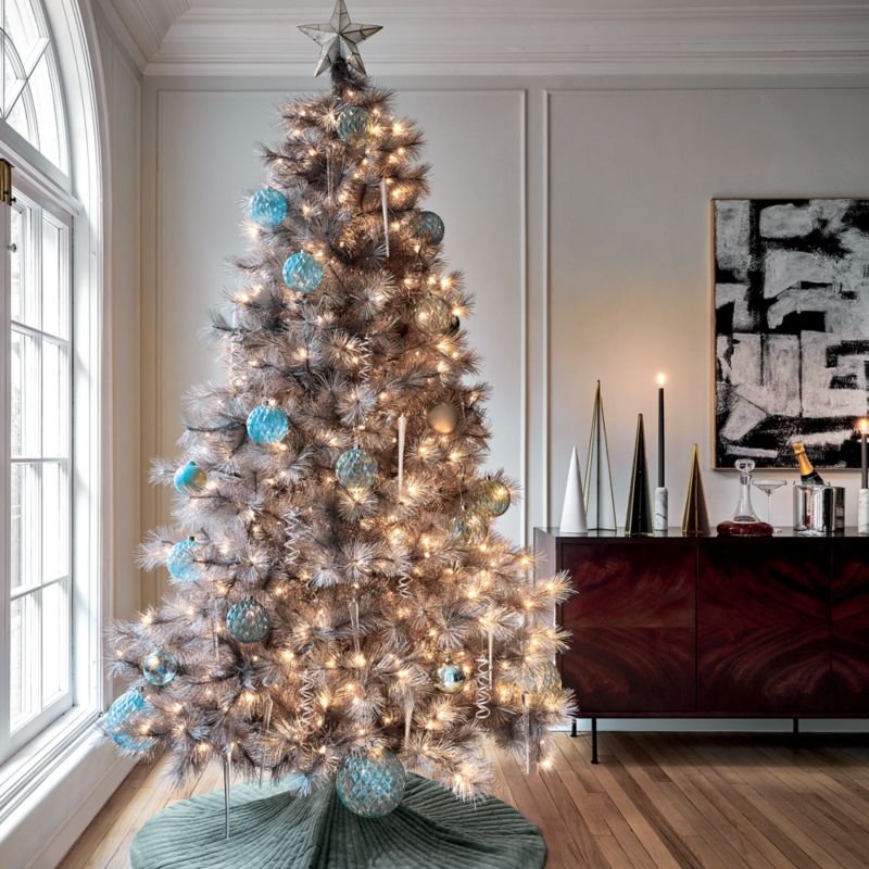 Faux Warm Silver Pine LED Christmas Tree 7.5' - image 3 of 6