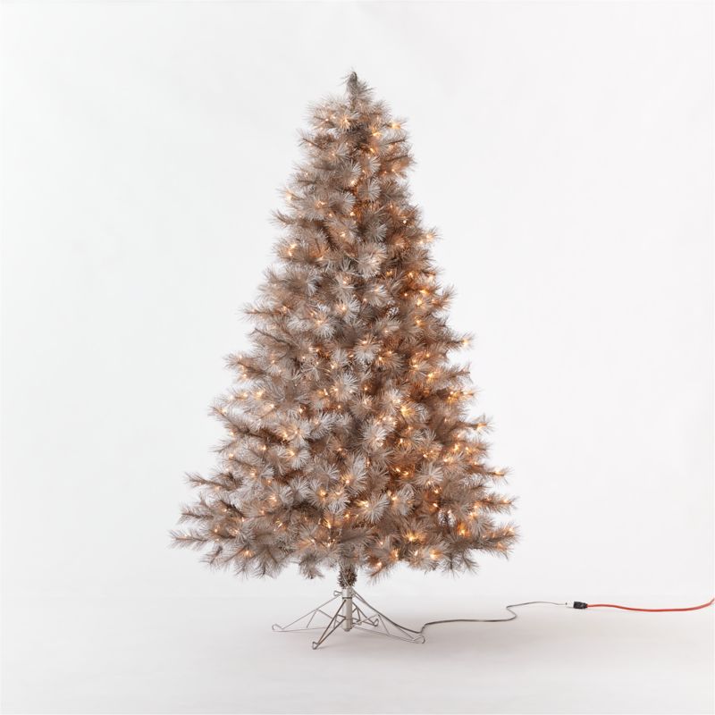 Faux Warm Silver Pine LED Christmas Tree 7.5' - image 5 of 6