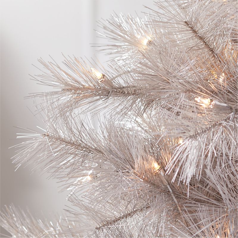 Faux Warm Silver Pine LED Christmas Tree 7.5' - image 2 of 6