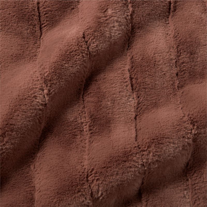 Channel Chestnut Brown Faux Fur Throw Blanket - image 2 of 6