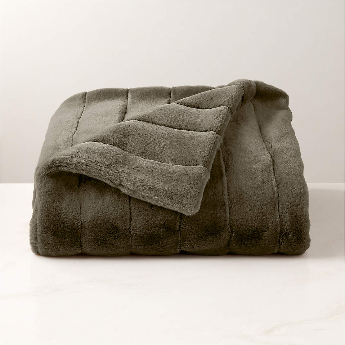 Mira Ombre Green Throw Blanket + Reviews CB2