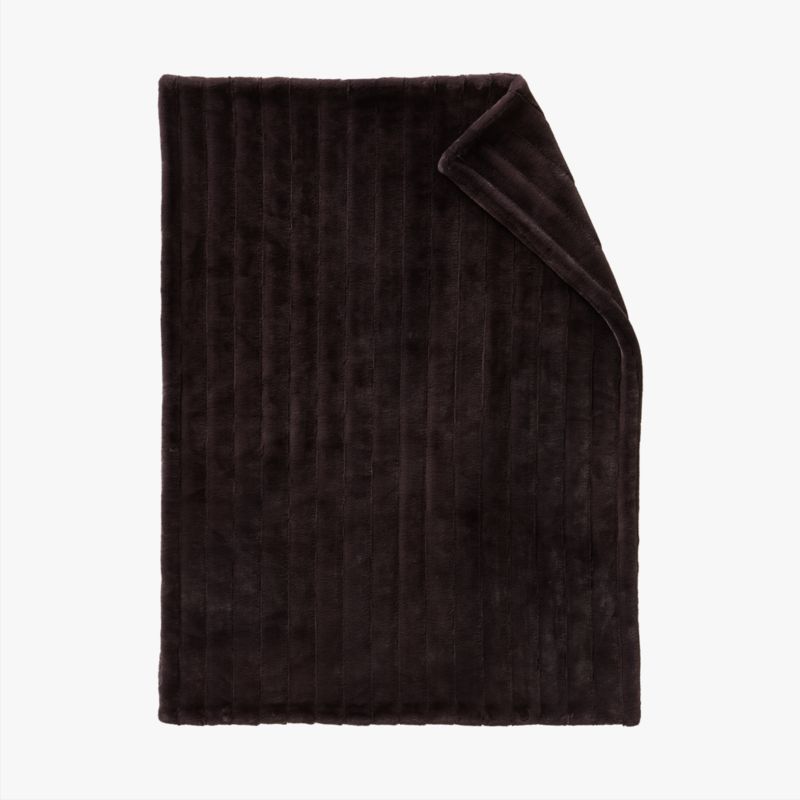 Channel Double-Sided Double Sided Mink Brown Faux Fur Throw Blanket 50"x70" - image 3 of 6