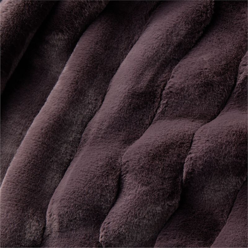 Channel Double-Sided Mink Brown Faux Fur Throw Pillow With Down-Alternative Insert 18"X18" - image 2 of 5