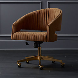 Channel Ivory Velvet Office Chair Reviews Cb2