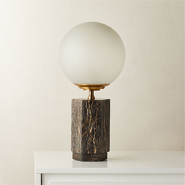 frosted globe table lamp