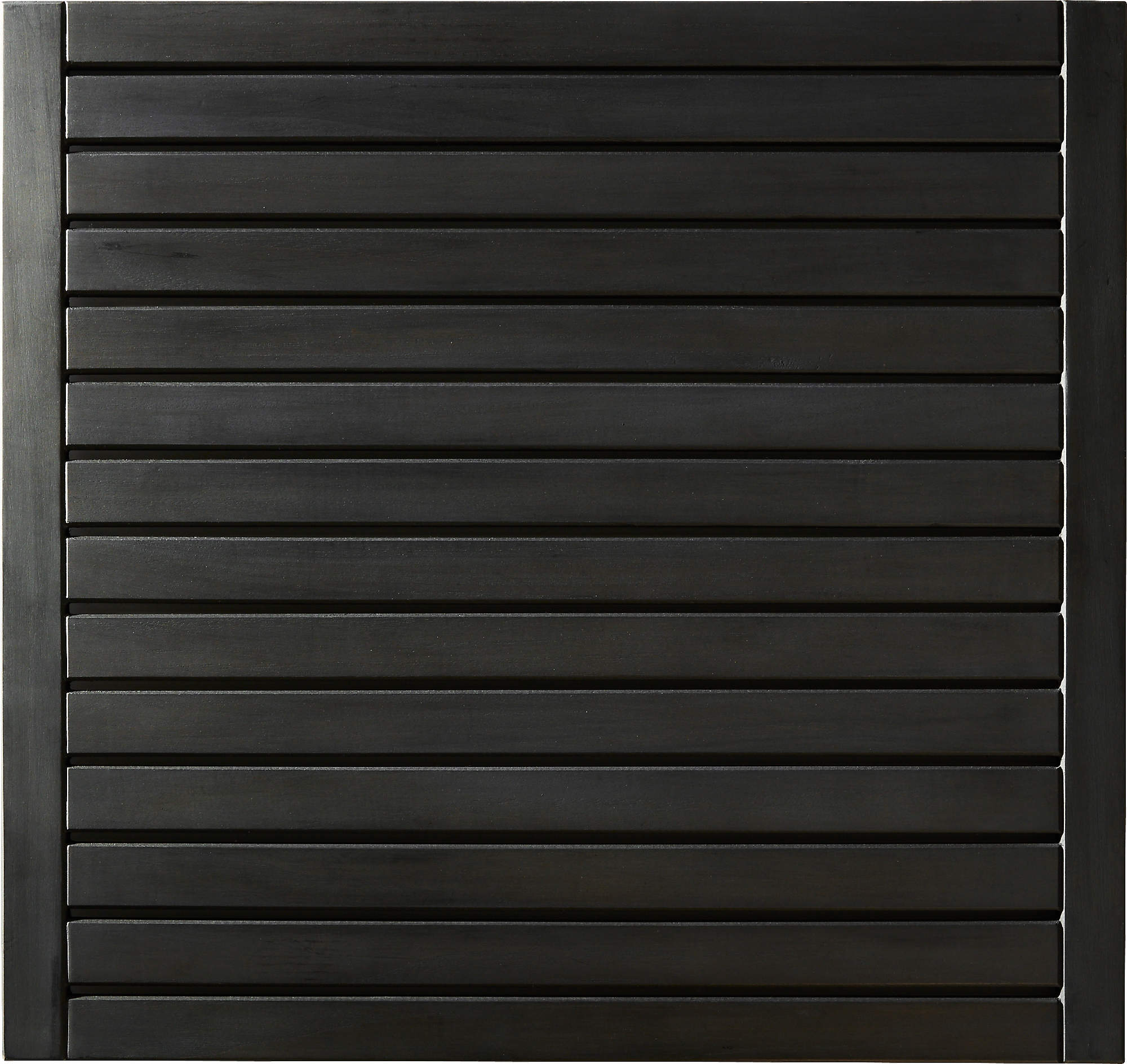 Lateral Teak Black Bath Mat 21.75"x23" + Reviews CB2