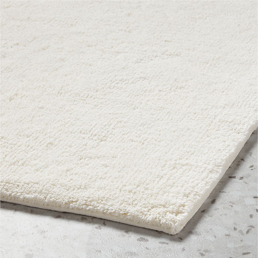 Brooks Organic Cotton Warm White Bath Runner Rug 24''x60''