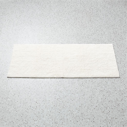 Brooks Organic Cotton Warm White Bath Runner Rug 24''x60''