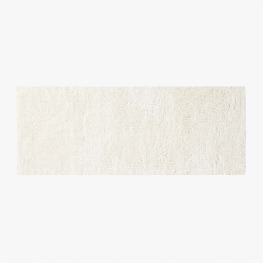 Brooks Organic Cotton Warm White Bath Runner Rug 24''x60''