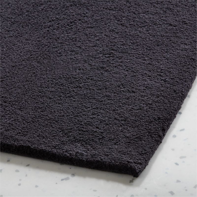 Brooks Organic Cotton Black Bath Mat 24"x36" + Reviews | CB2 Canada