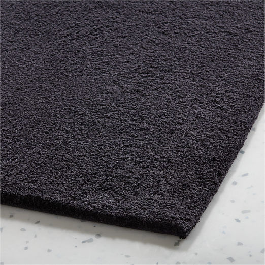 Brooks Organic Cotton Black Bath Mat 24"x36"