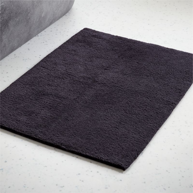 Brooks Organic Cotton Black Bath Mat 24"x36" - image 1 of 3