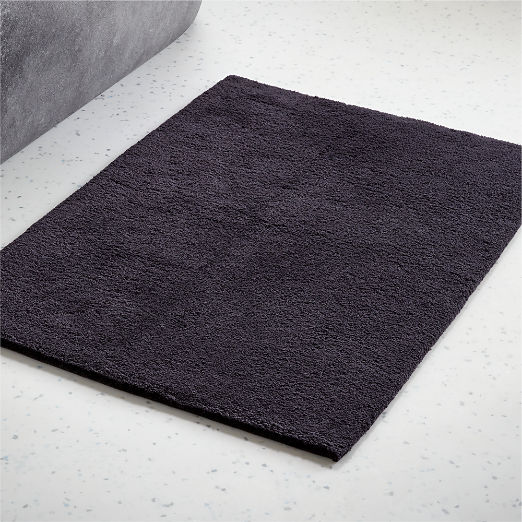 Brooks Organic Cotton Black Bath Mat 24"x36"