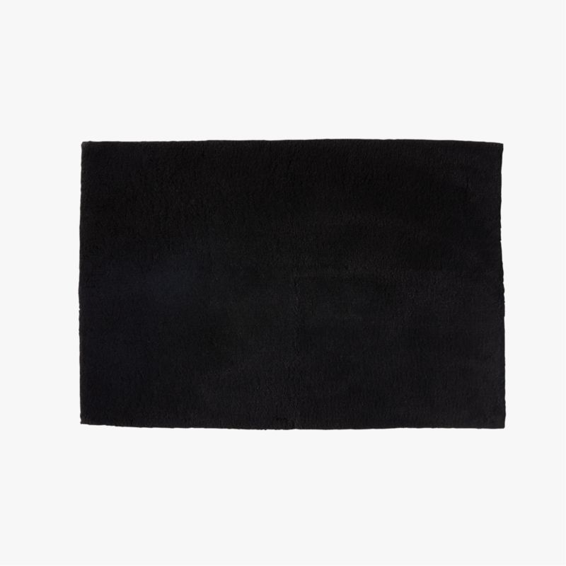 Chase Organic Cotton Black Bath Mat 24"x36" + Reviews CB2 Canada