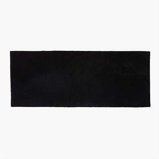 Brooks Organic Cotton Black Bath Runner Rug 24"x60"