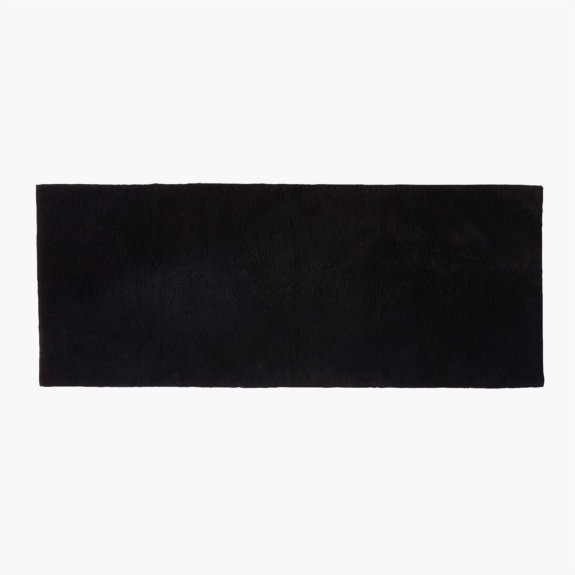 Chase Organic Cotton Black Bath Runner Rug 24"x60" + Reviews | CB2 Canada
