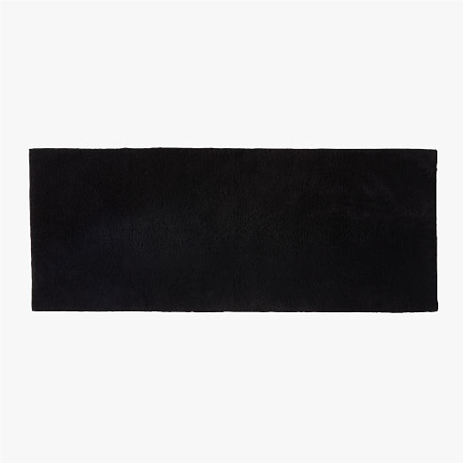 Brooks Organic Cotton Black Bath Runner Rug 24"x60"