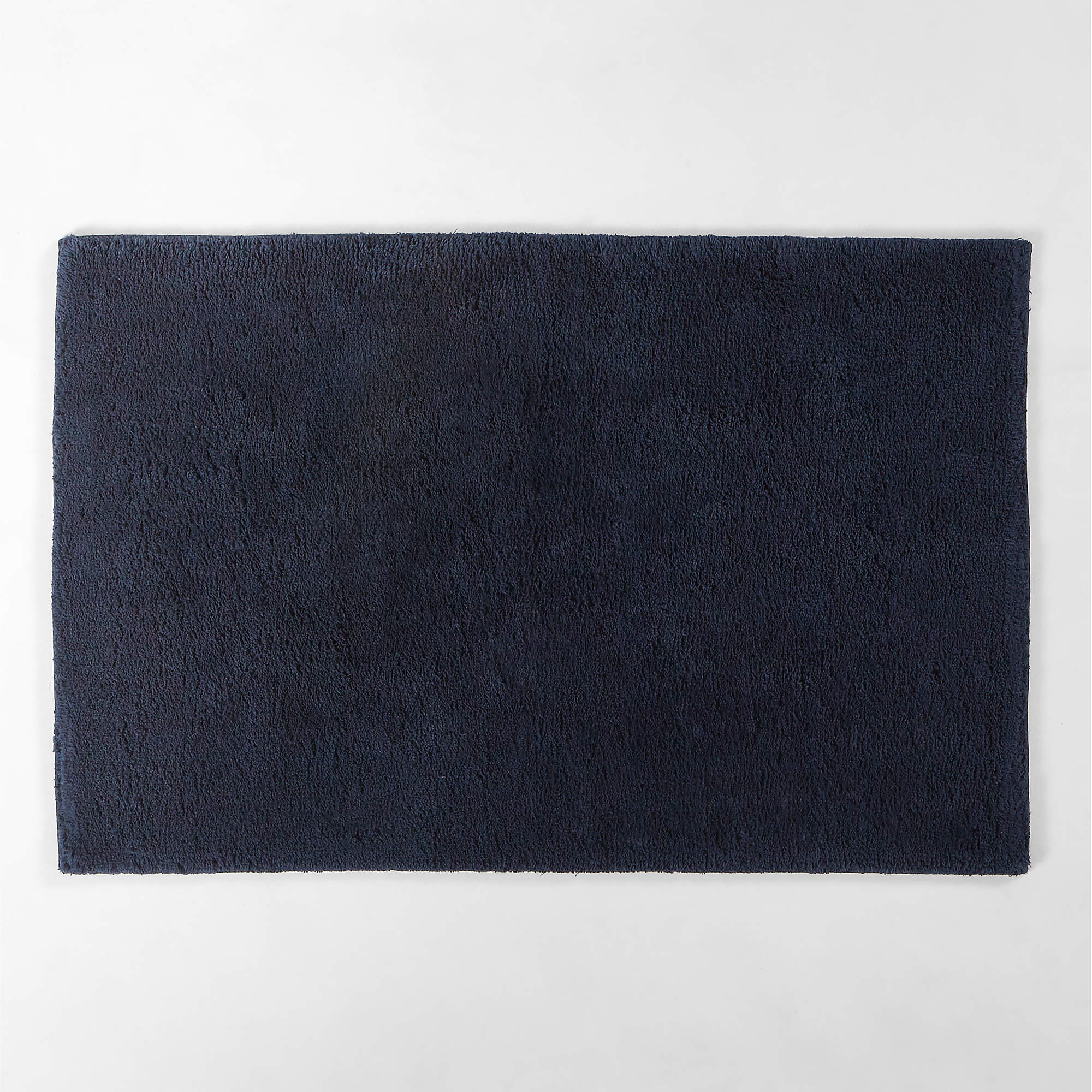 Chase Modern Organic Cotton Deep Blue Bath Mat 24"x36" + Reviews CB2