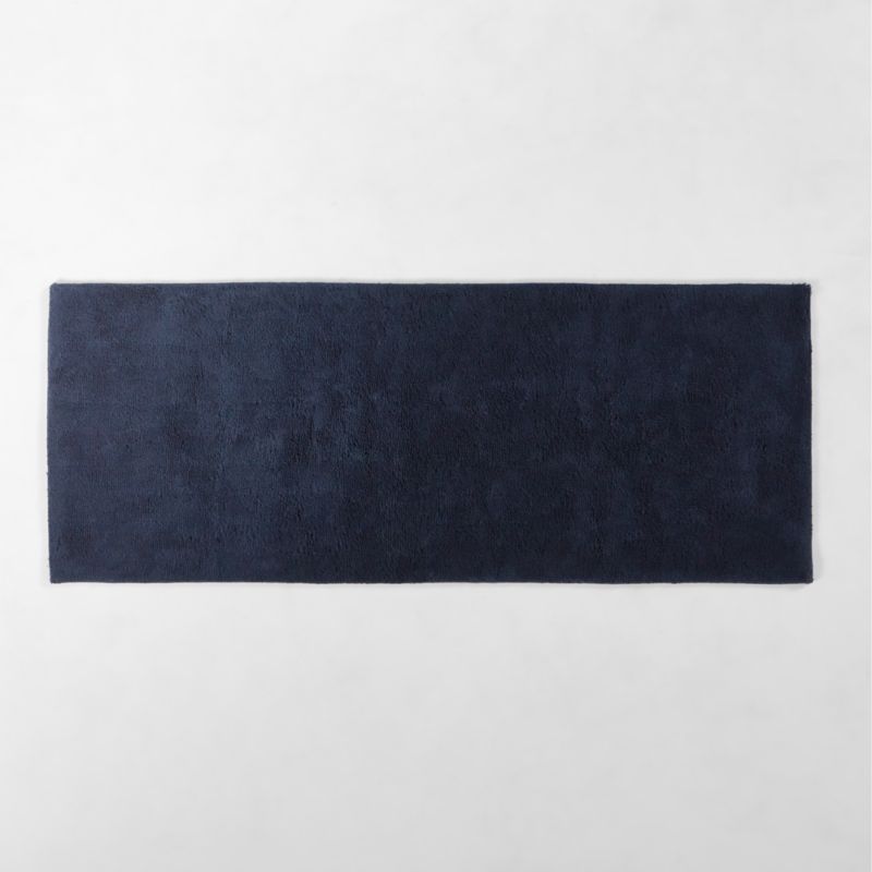 View Chase Organic Cotton Midnight Blue Bath Runner 24"x 60" details
