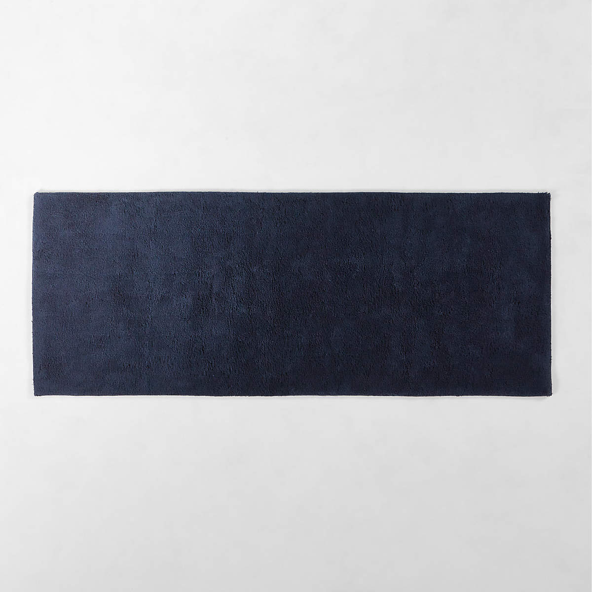 Chase Modern Organic Cotton Deep Blue Bath Runner 24"x 60" CB2 Canada