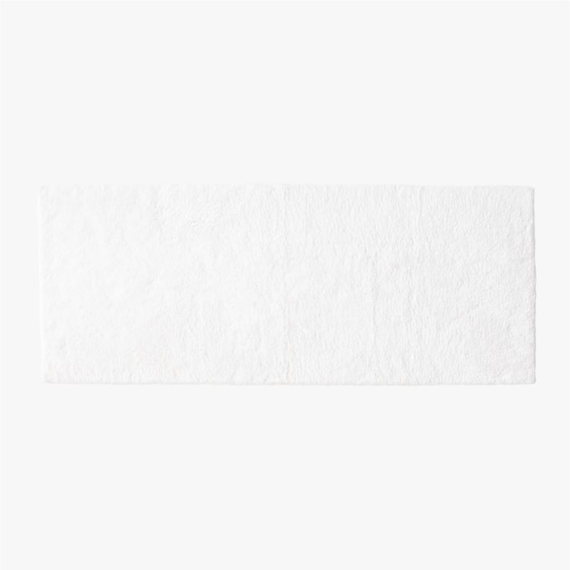View Brooks Organic Cotton White Bath Runner Rug 24"x60" details