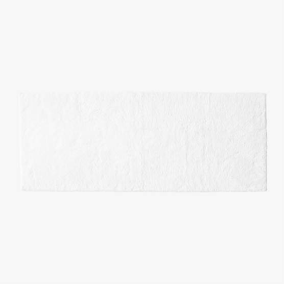 Brooks Organic Cotton White Bath Runner Rug 24"x60"