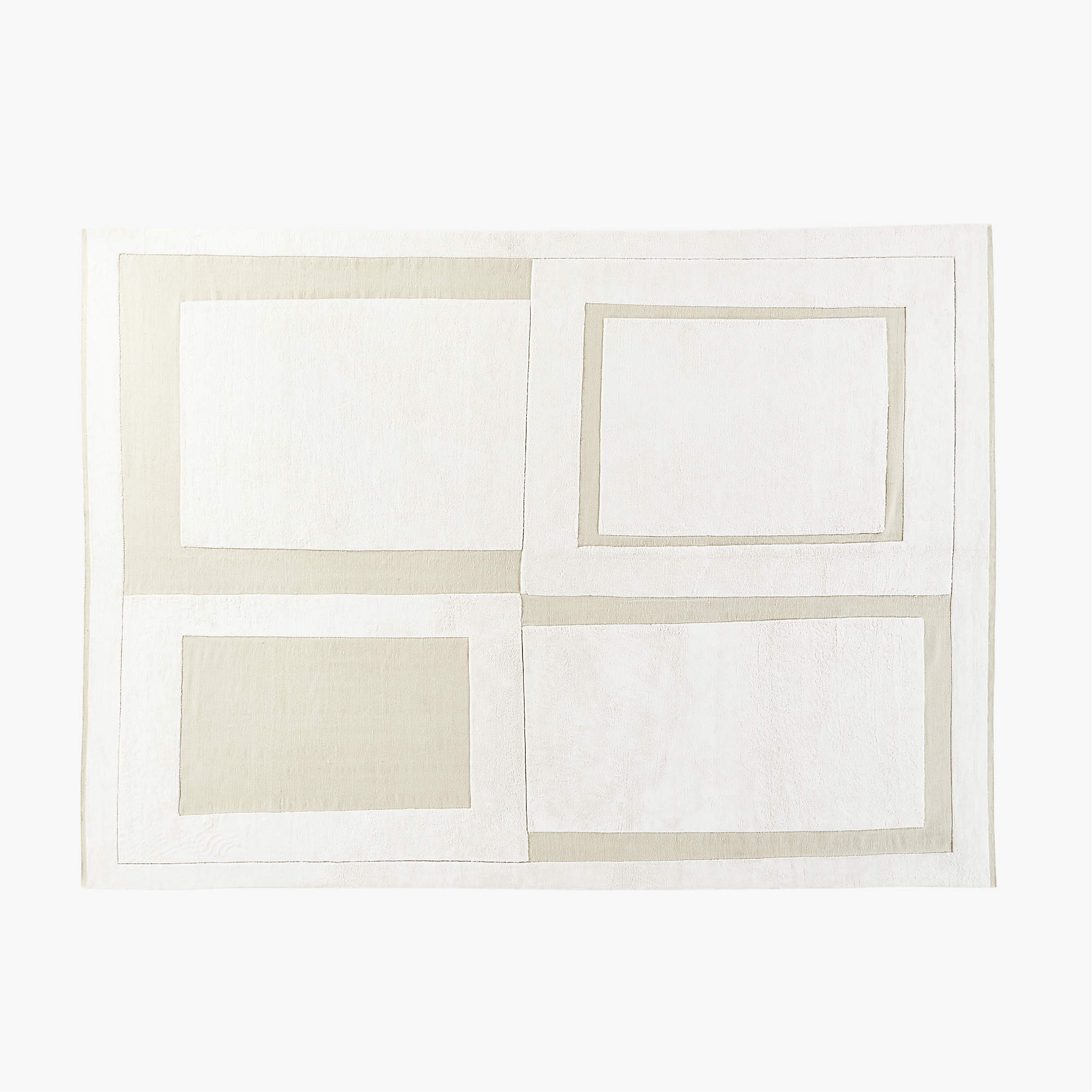 Chayne Modern Handknotted Viscose White Area Rug 10'x14' CB2