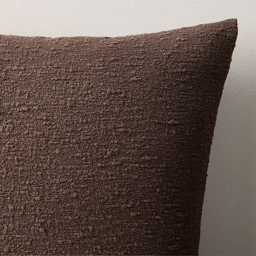 Chocolate Brown Boucle Throw Pillow 18''x18"