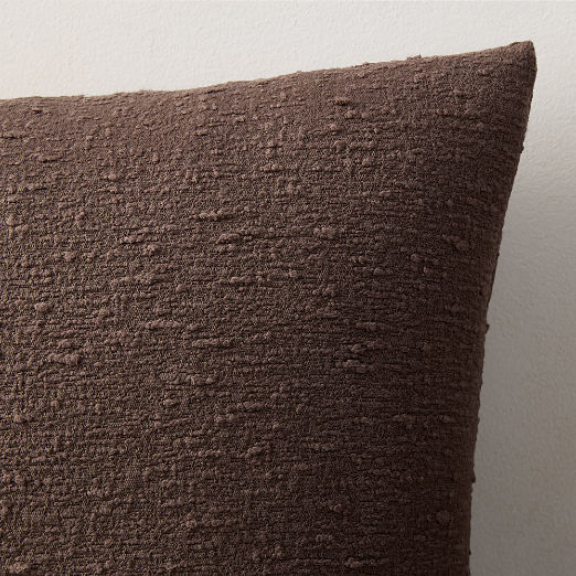 Chocolate Brown Boucle Throw Pillow 20"x20"