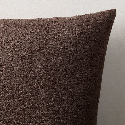 Chocolate Brown Boucle Throw Pillow 23"x23"