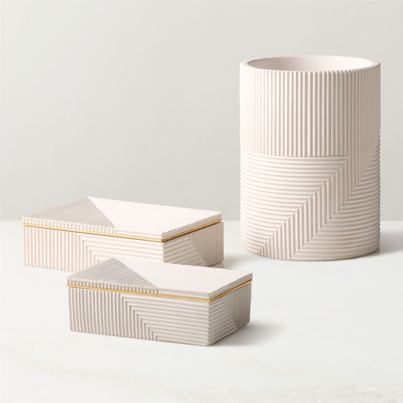 Chelsea Cement Wastebasket - image 1 of 3