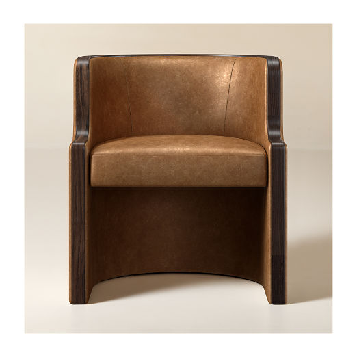 Chester Leather Barrel Dining Chair