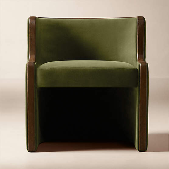 Chester Olive Green Velvet Dining Chair
