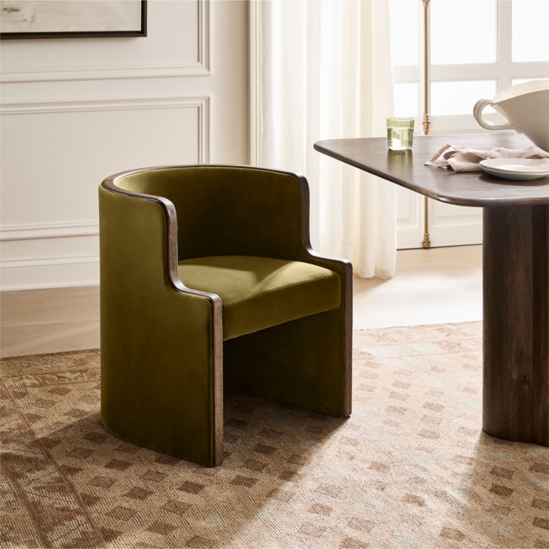 Chester Olive Green Velvet Dining Chair - image 7 of 9