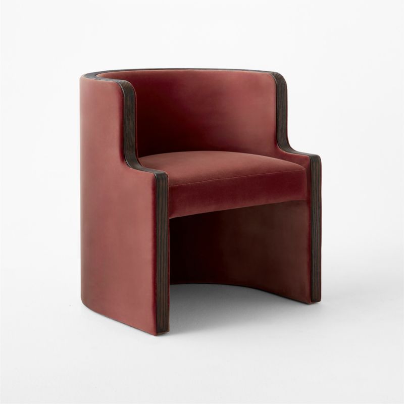 Chester Rose Velvet Barrel Dining Chair - image 2 of 6