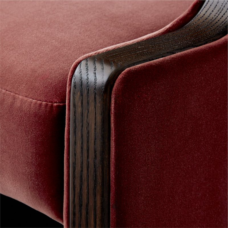 Chester Rose Velvet Barrel Dining Chair - image 5 of 6