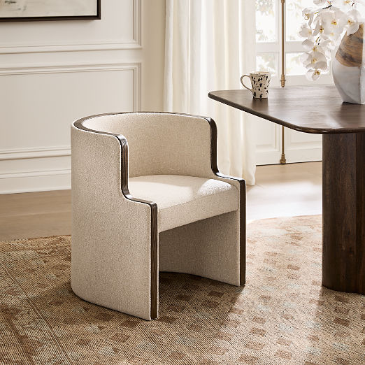 Chester Warm White Performance Linen Dining Chair