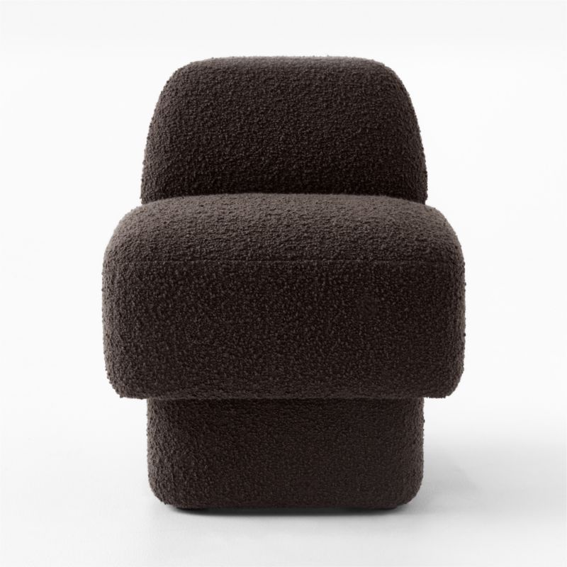 Chiara Modern Brown Boucle Vanity Chair Cb2 