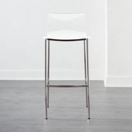 Chiaro Clear Bar Stool Nickel Reviews Cb2